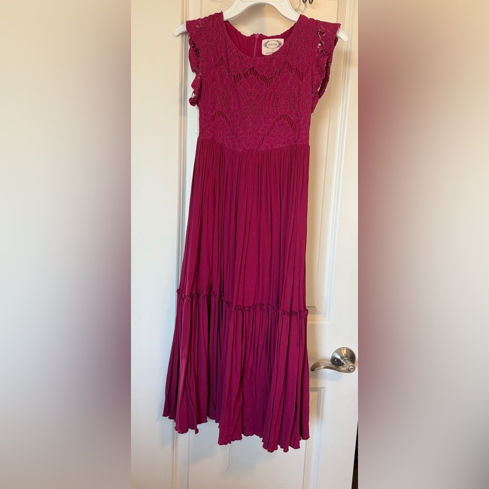 Joyfolie Berry Color Long Dress